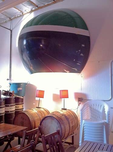 747 nose cone at the brewery