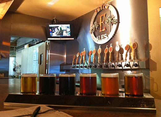 little glasses of Big E Ales