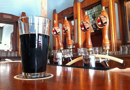 full pint sample at Spinnaker Bay full pint sample at Spinnaker Bay