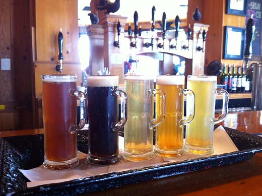 La Sampler Flight at La Conner Brewing