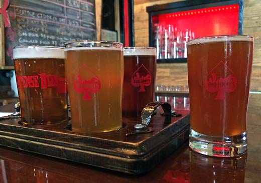 Bad Jimmy's taster flight